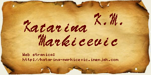 Katarina Markićević vizit kartica